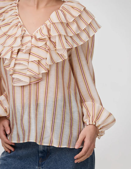 ASTON STUDIO Ellery Blouse - Jaipur Harvest Stipe