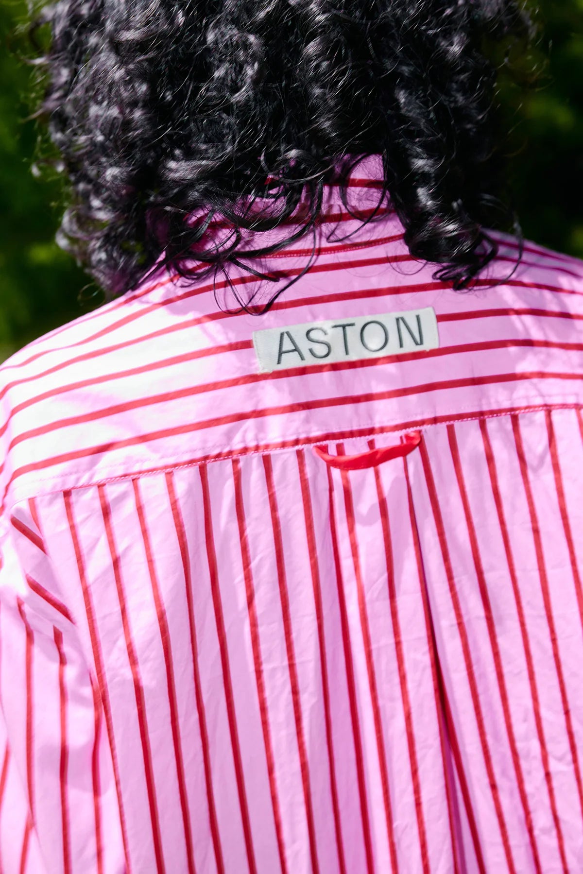 ASTON STUDIO Buddy Shirt - Magenta Stripe