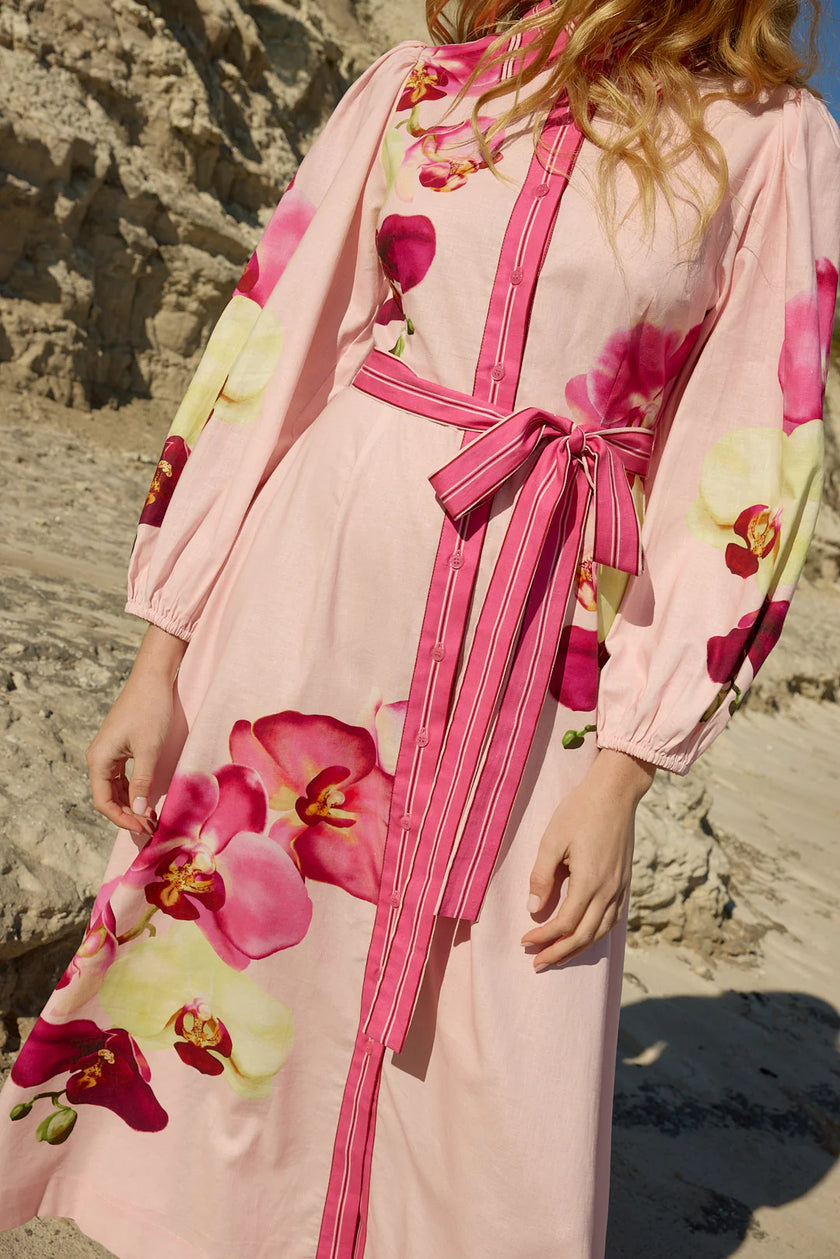 ASTON STUDIO Lucille Dress - Icing Phalae