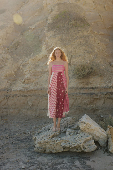 ASTON STUDIO Rue Dress - Redcurrant Multi