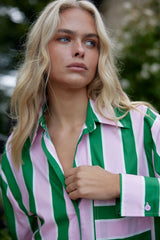 ASTON STUDIO Buddy Shirt Baby/Forest Stripe