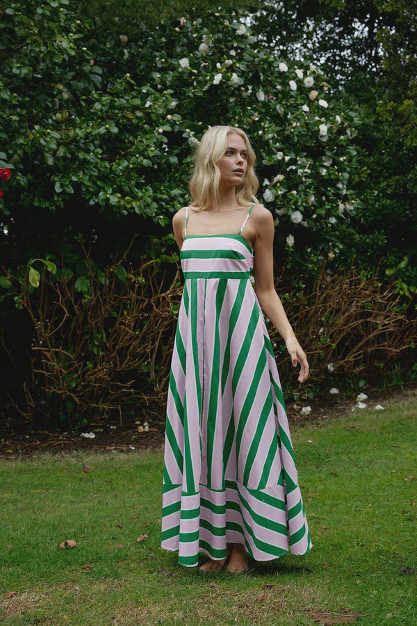 ASTON STUDIO Rue Dress Baby/Forest Stripe