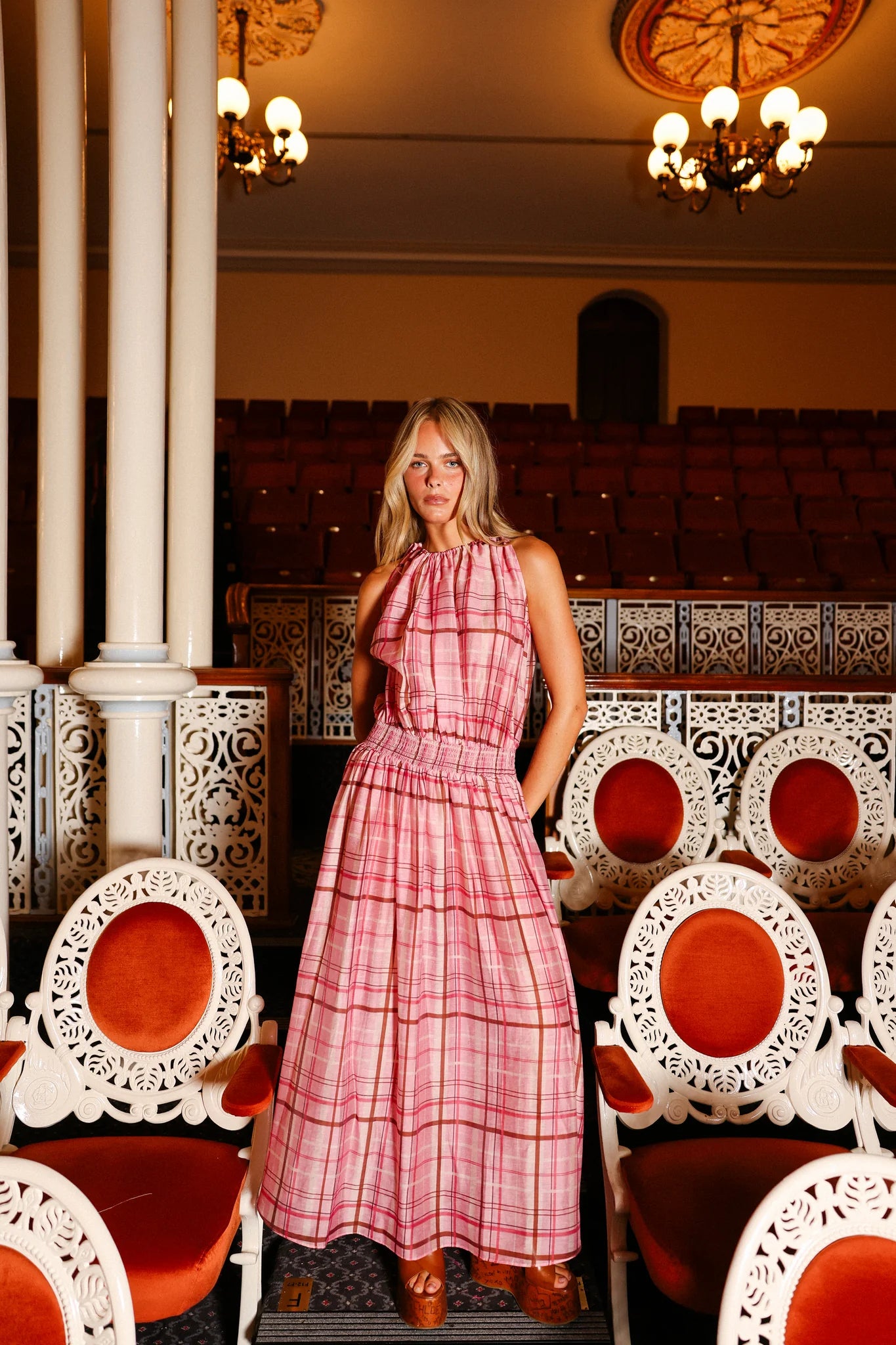 ASTON STUDIO Adrianna Dress - Jaipur Check