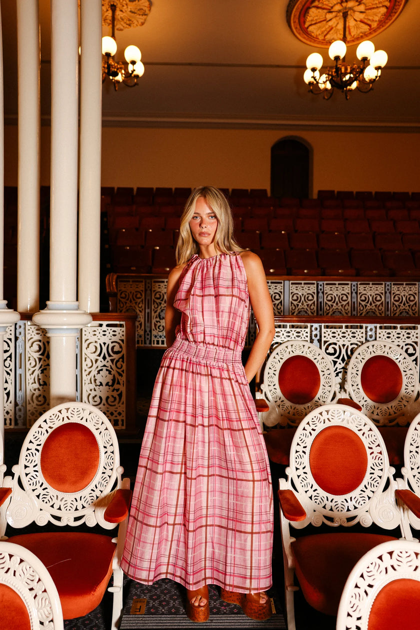 ASTON STUDIO Adrianna Dress - Jaipur Check