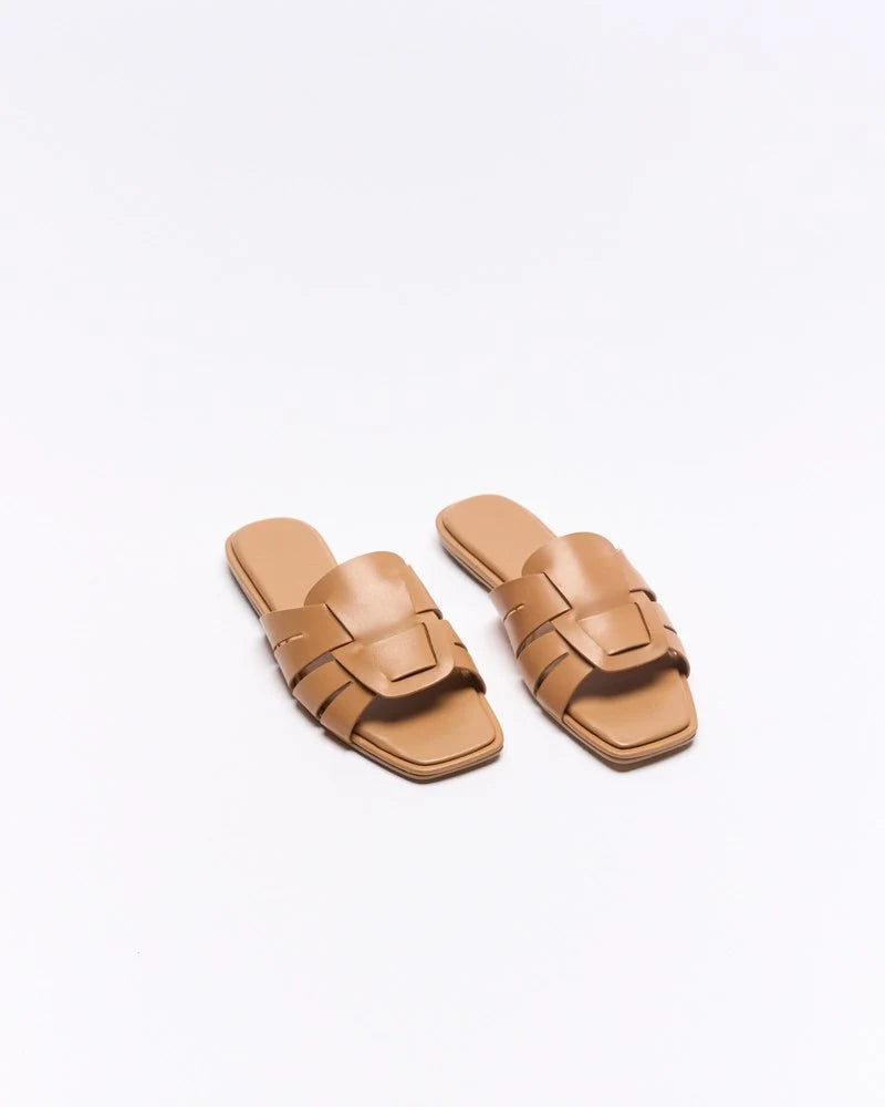 WALNUT Agnes Leather Sandal - Tan
