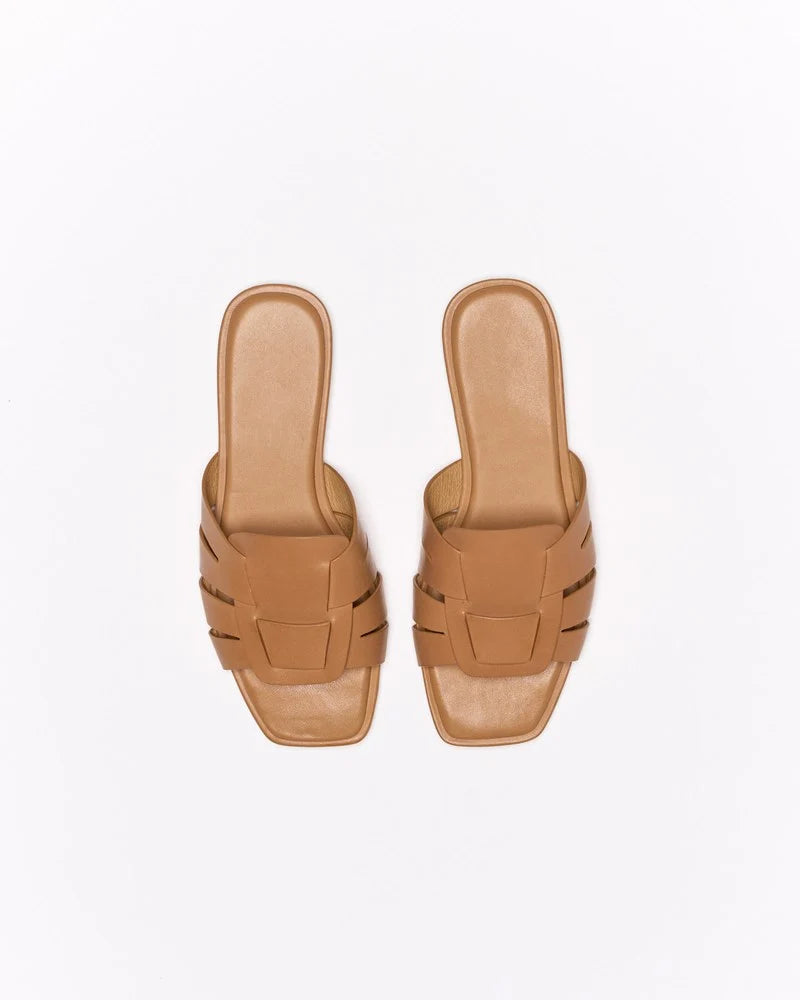 WALNUT Agnes Leather Sandal - Tan