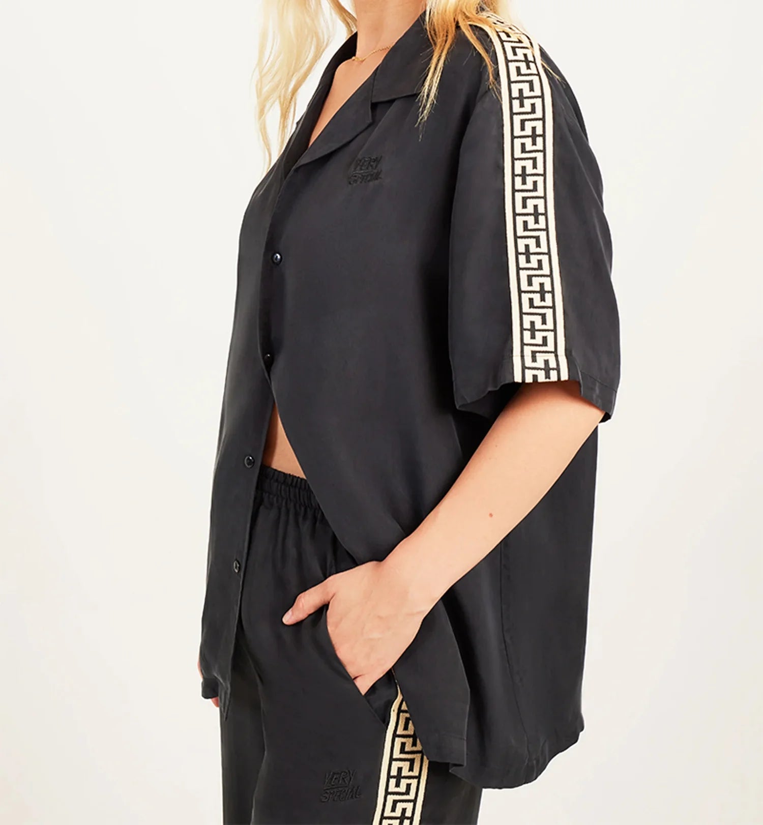 Something Very Special Geo Resort Shirt - Black