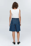Marle Belted Jean Short - Washed Indigo