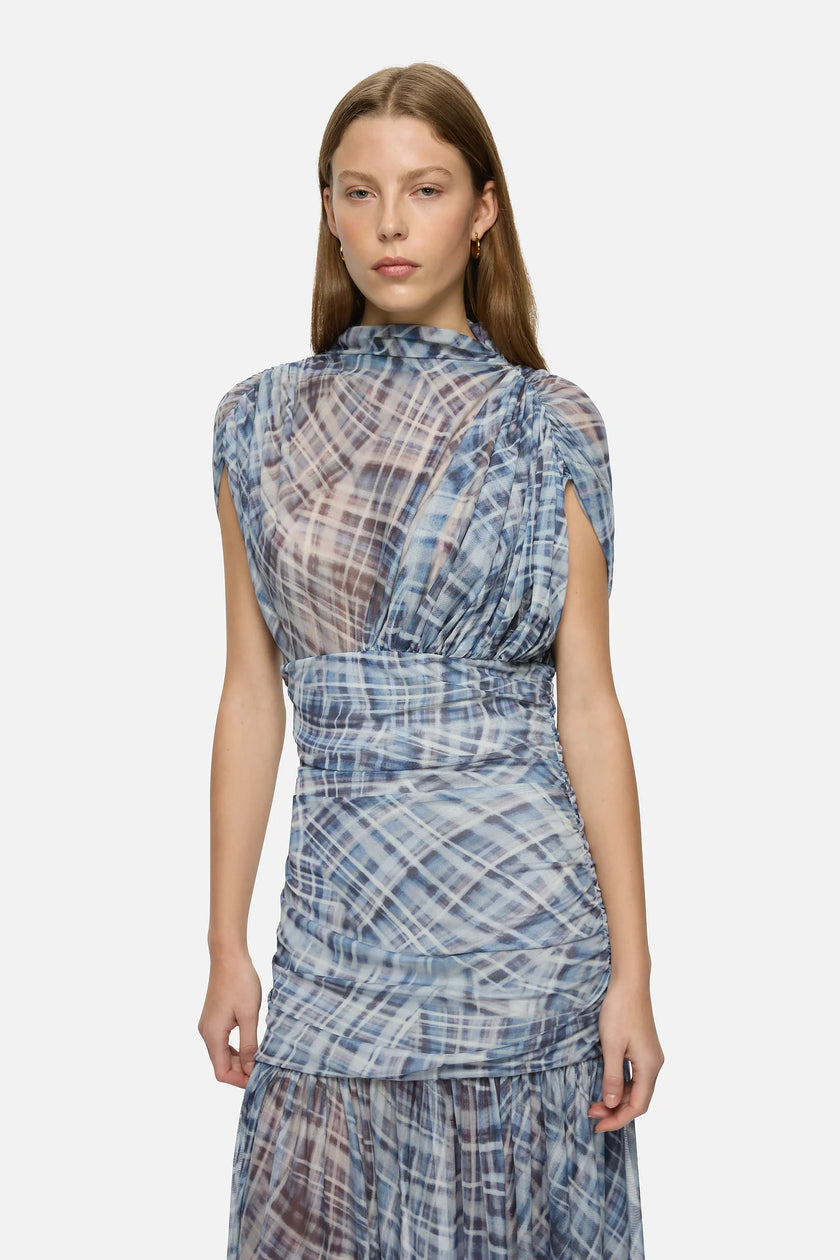 BLANCA FLOE DRESS - BLUE