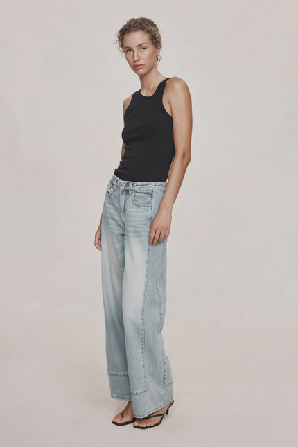 Marle Border Jean - Faded Blue
