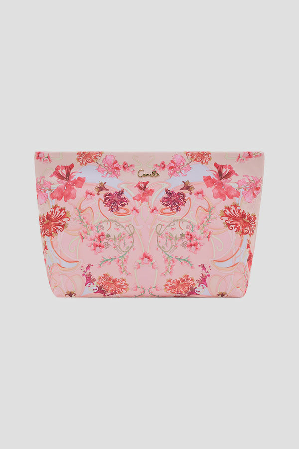 Camilla Blossoms And Brushstrokes Large Makeup Clutch
