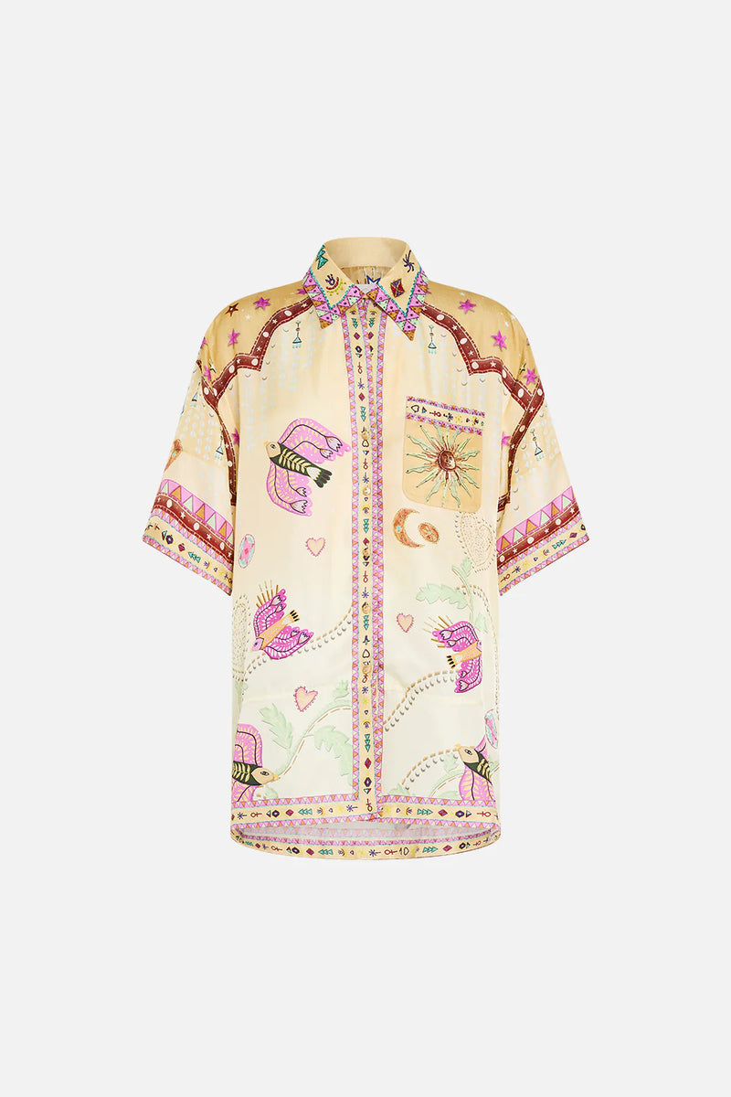 Camilla Aswan Abstract Oversized Shirt With Pocket