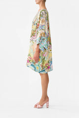 Camilla Just Coasting Tie Sleeve Short V Neck Kaftan