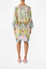 Camilla Just Coasting Tie Sleeve Short V Neck Kaftan