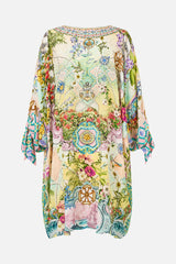 Camilla Just Coasting Tie Sleeve Short V Neck Kaftan