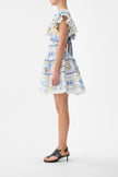Camilla My Homespun Heart Tiered Short Dress With Neck Frill