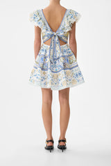 Camilla My Homespun Heart Tiered Short Dress With Neck Frill