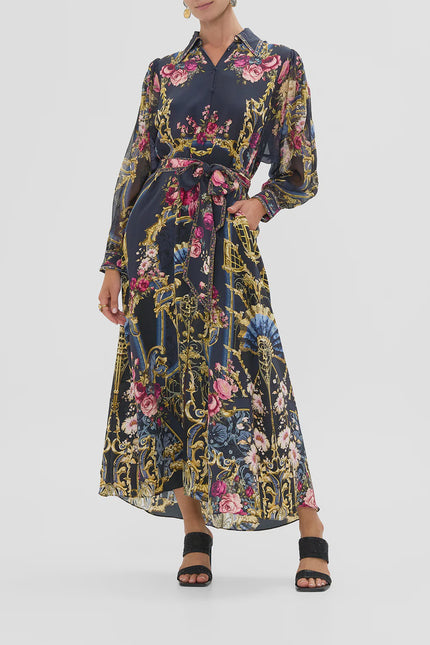 Camilla Ornate on a Plate Curved Collar Shirt Dress
