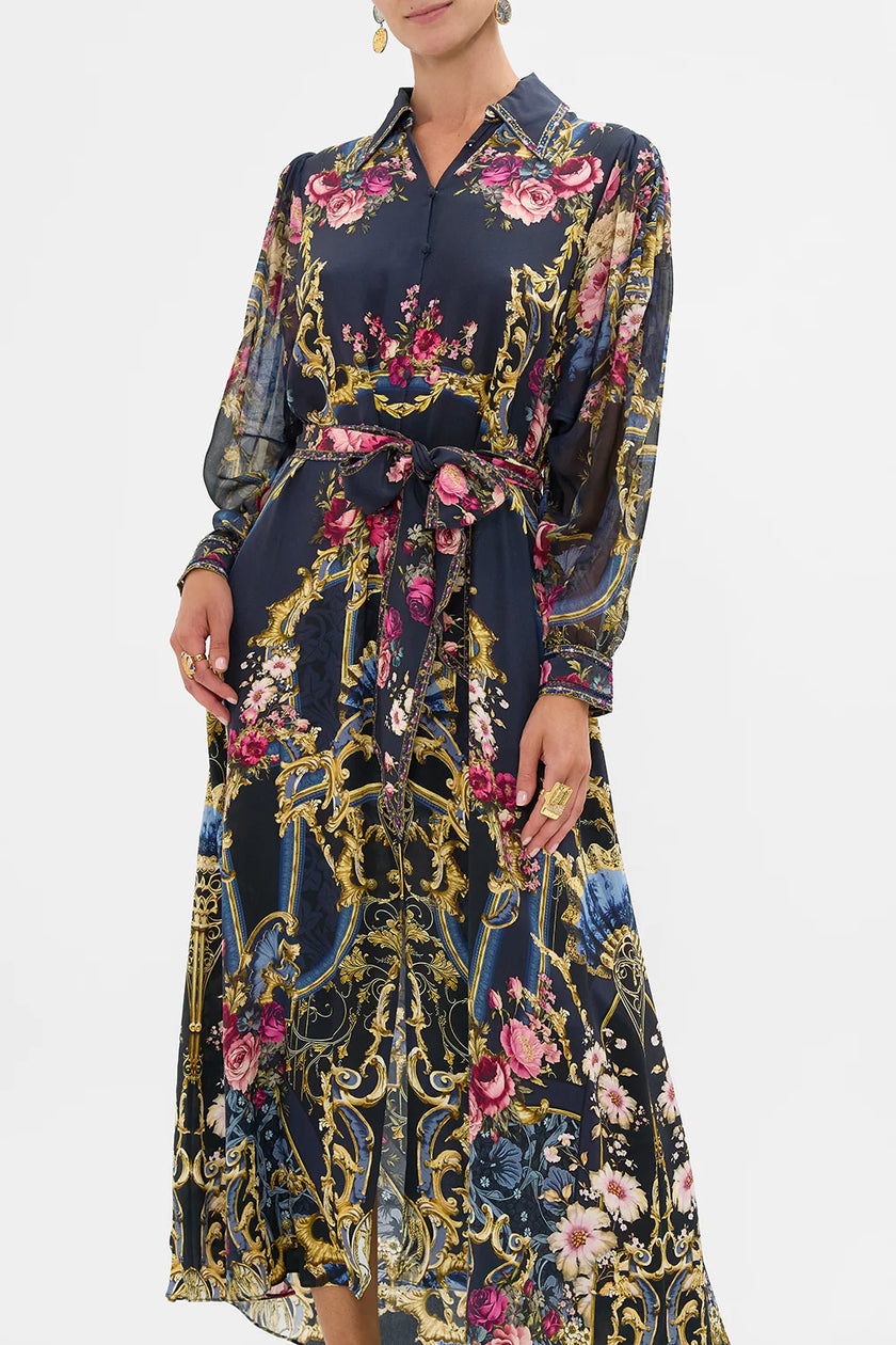 Camilla Ornate on a Plate Curved Collar Shirt Dress