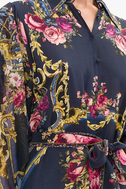 Camilla Ornate on a Plate Curved Collar Shirt Dress