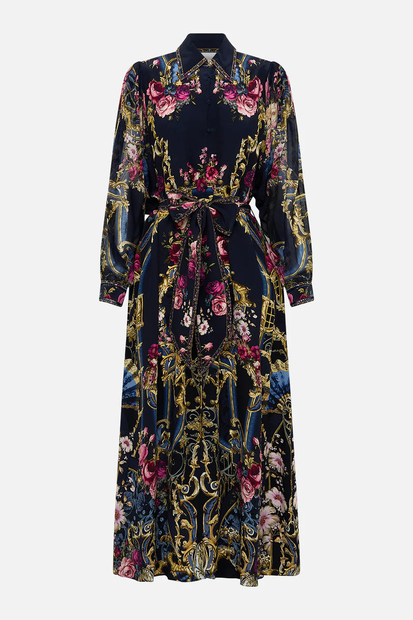 Camilla Ornate on a Plate Curved Collar Shirt Dress