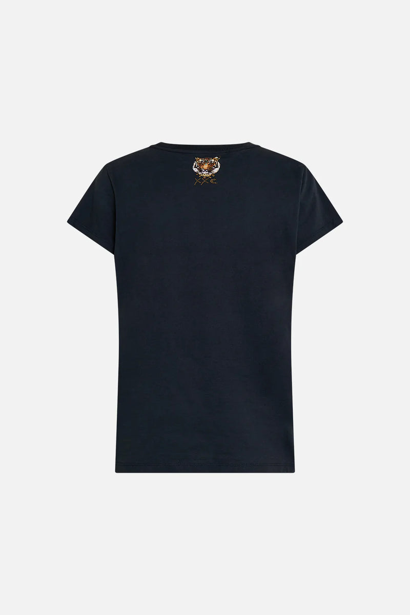 Camilla Jaguar Curved Hem Fitted Tee