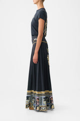 Camilla Ottoman Elegance Corset Waist Maxi Skirt