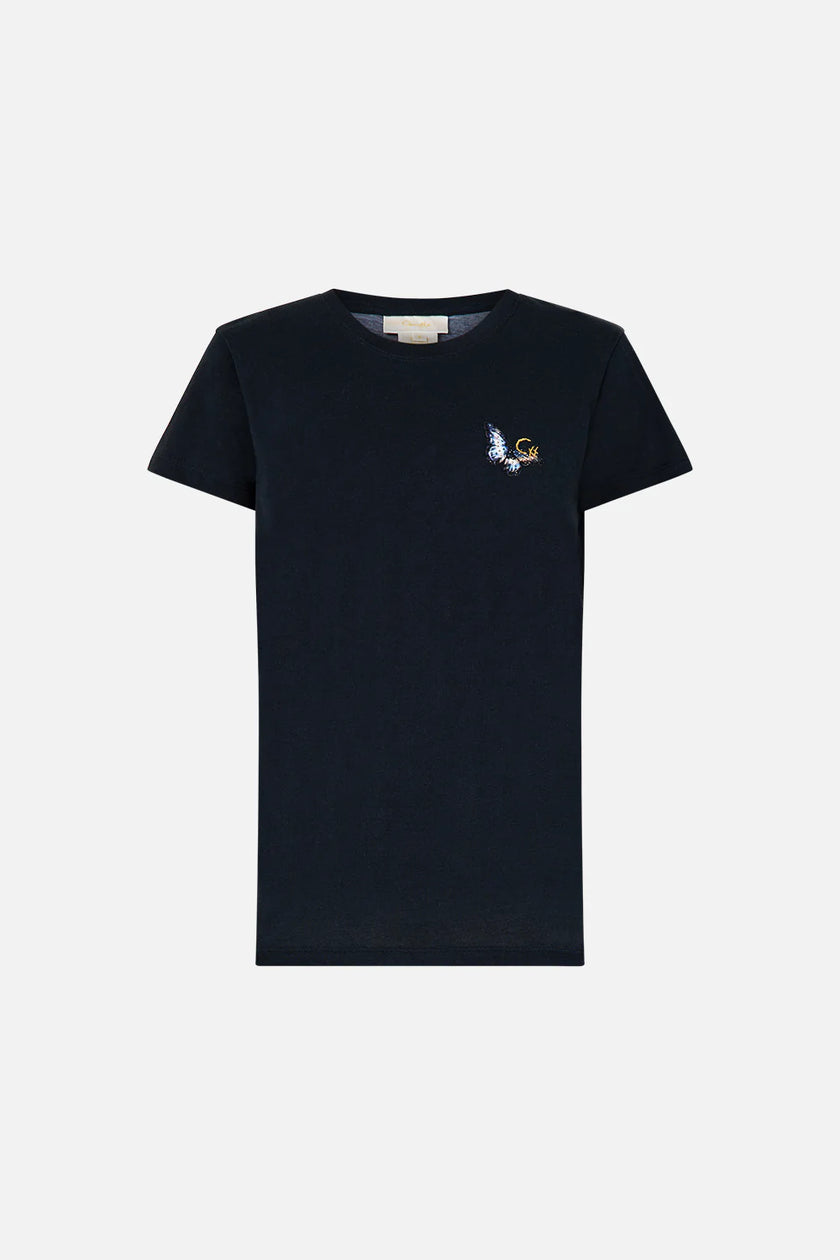 Camilla Ottoman Elegance Slim Fit Round Neck T-Shirt