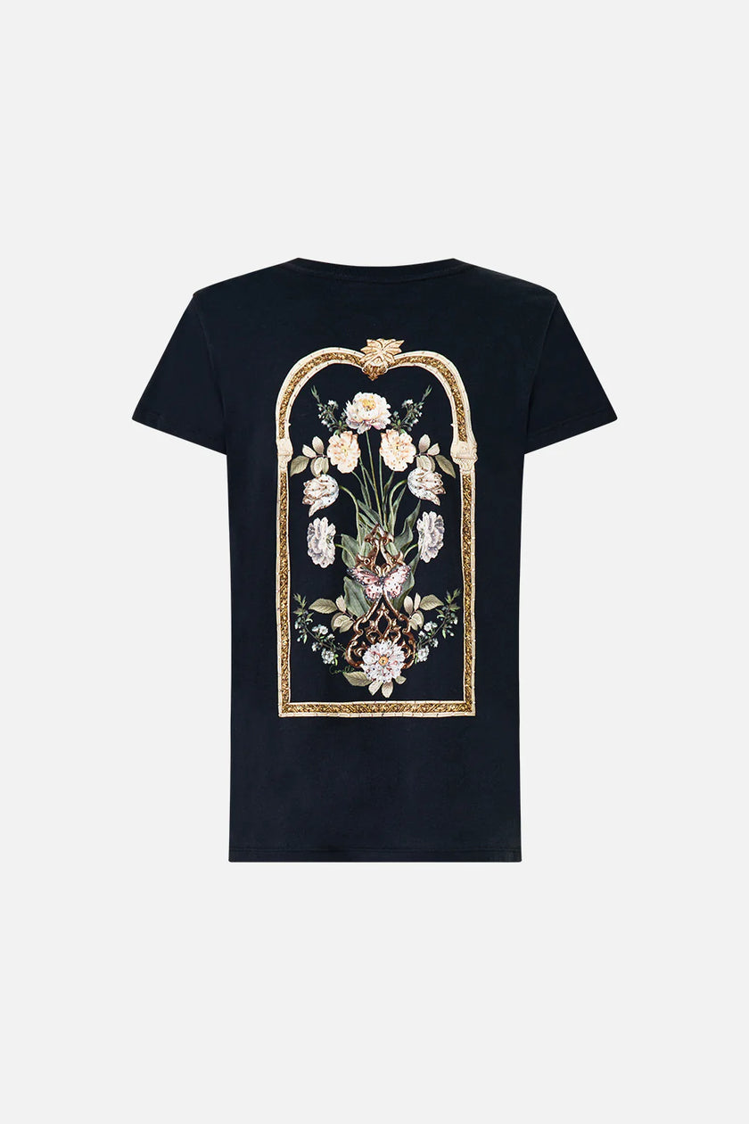 Camilla Ottoman Elegance Slim Fit Round Neck T-Shirt