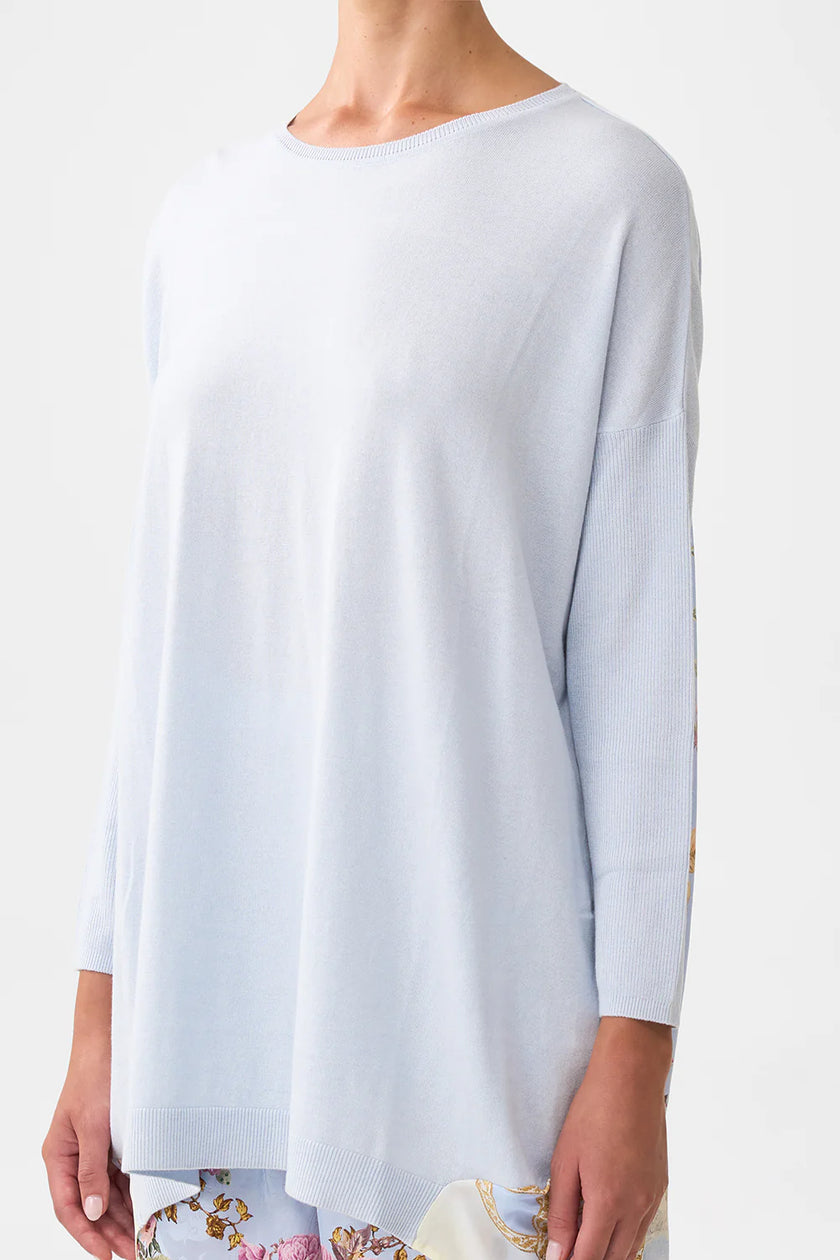 Camilla Tiled in Time Long Sleeve Jumper with Print Back