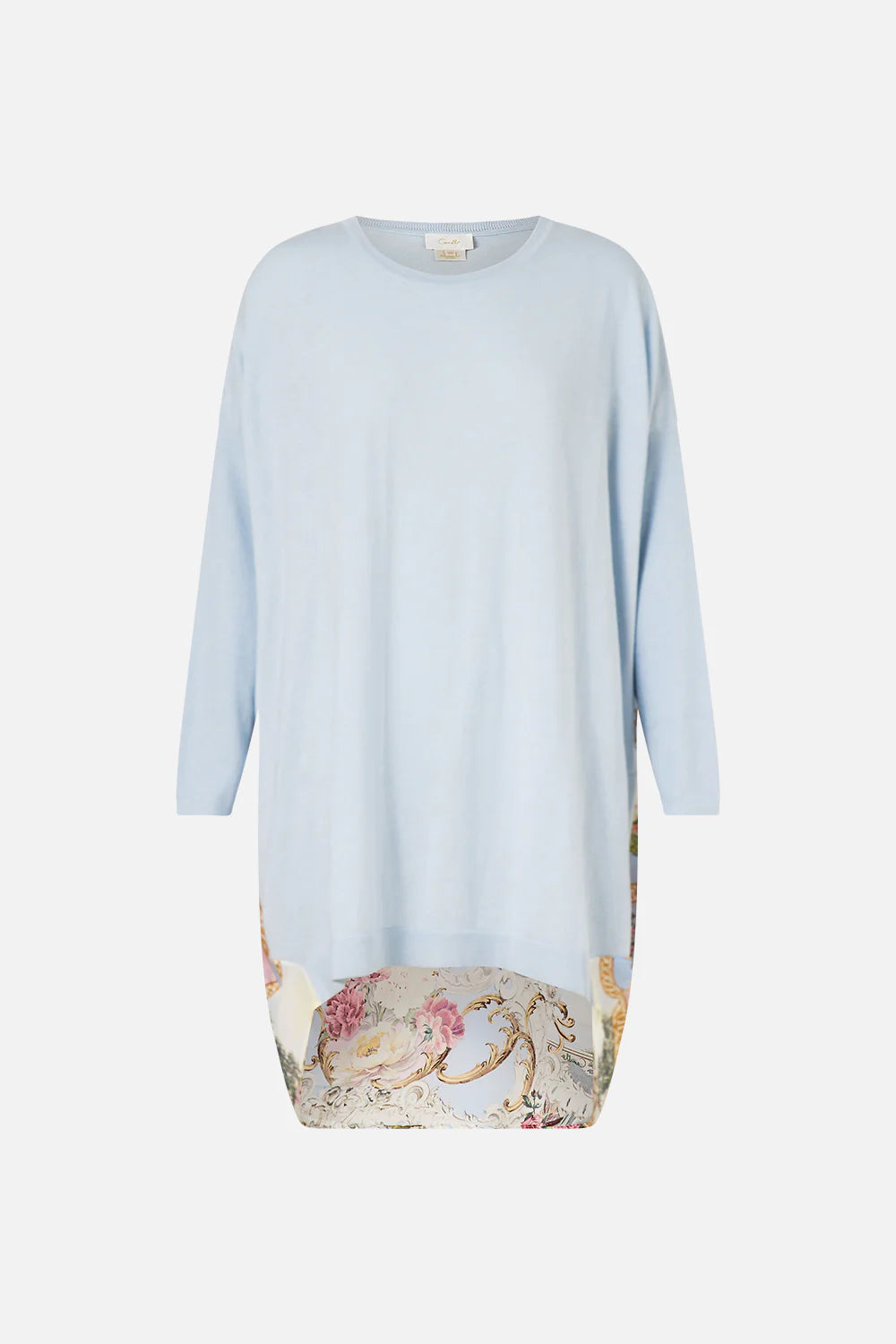 Camilla Tiled in Time Long Sleeve Jumper with Print Back