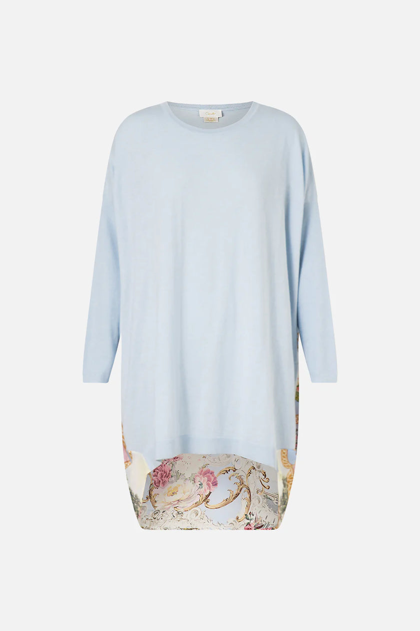 Camilla Tiled in Time Long Sleeve Jumper with Print Back