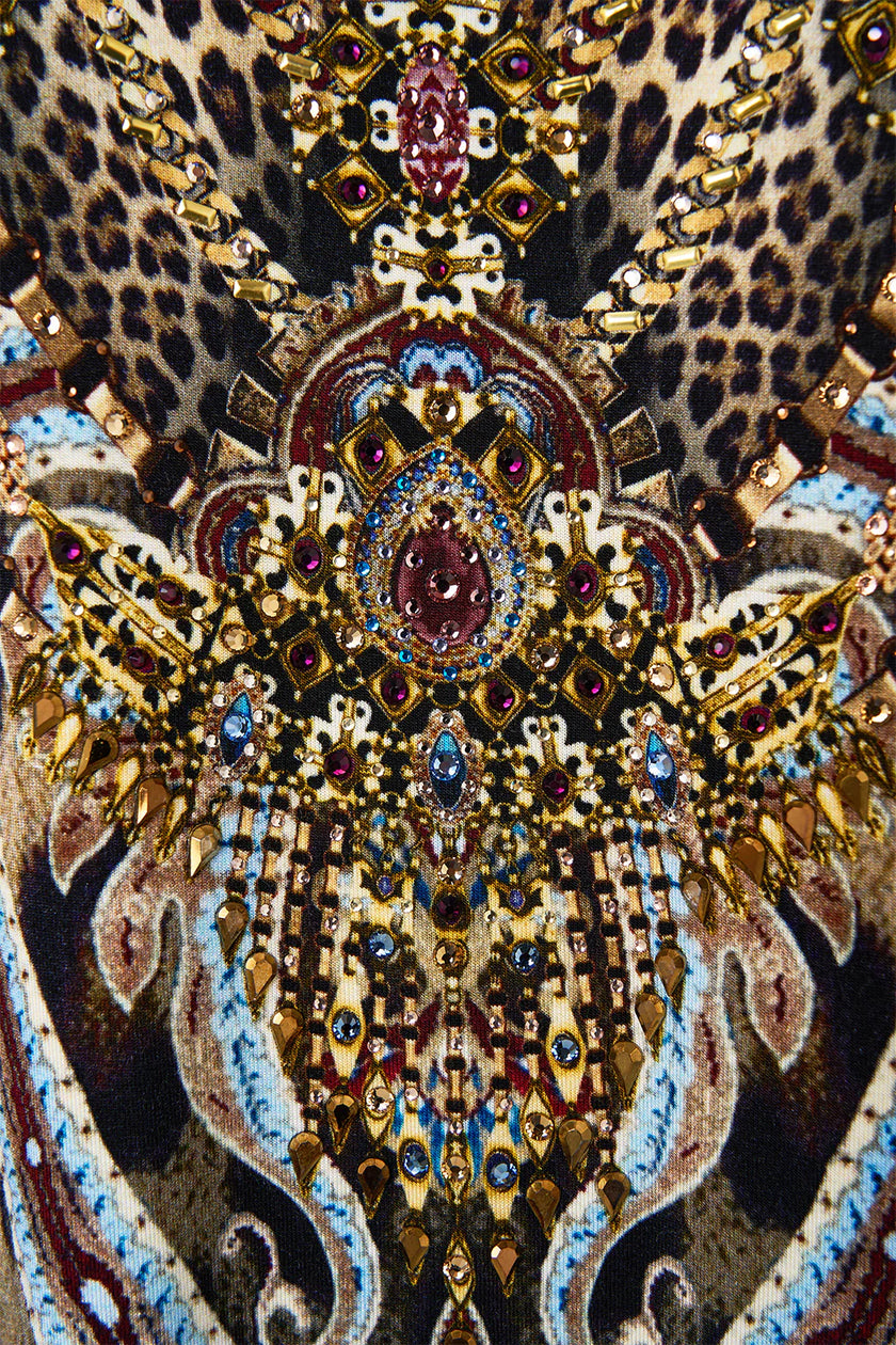 Camilla Istanbul Animalia Jersey Scoop Back Hem Dress