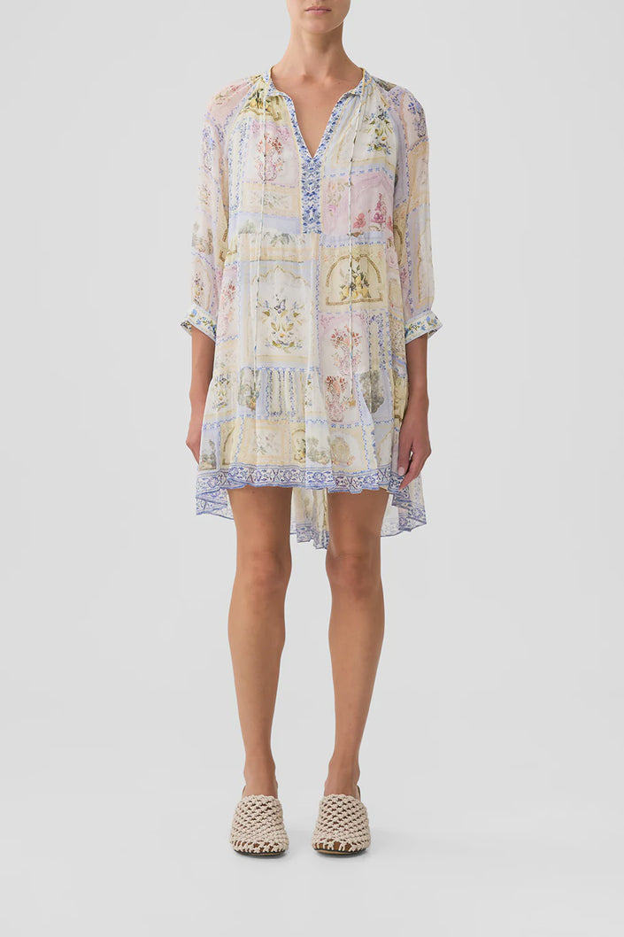 Camilla Botanical Ballads Short Gathered Panel Dress