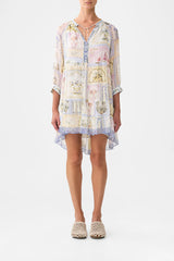 Camilla Botanical Ballads Short Gathered Panel Dress