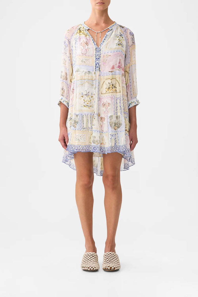 Camilla Botanical Ballads Short Gathered Panel Dress