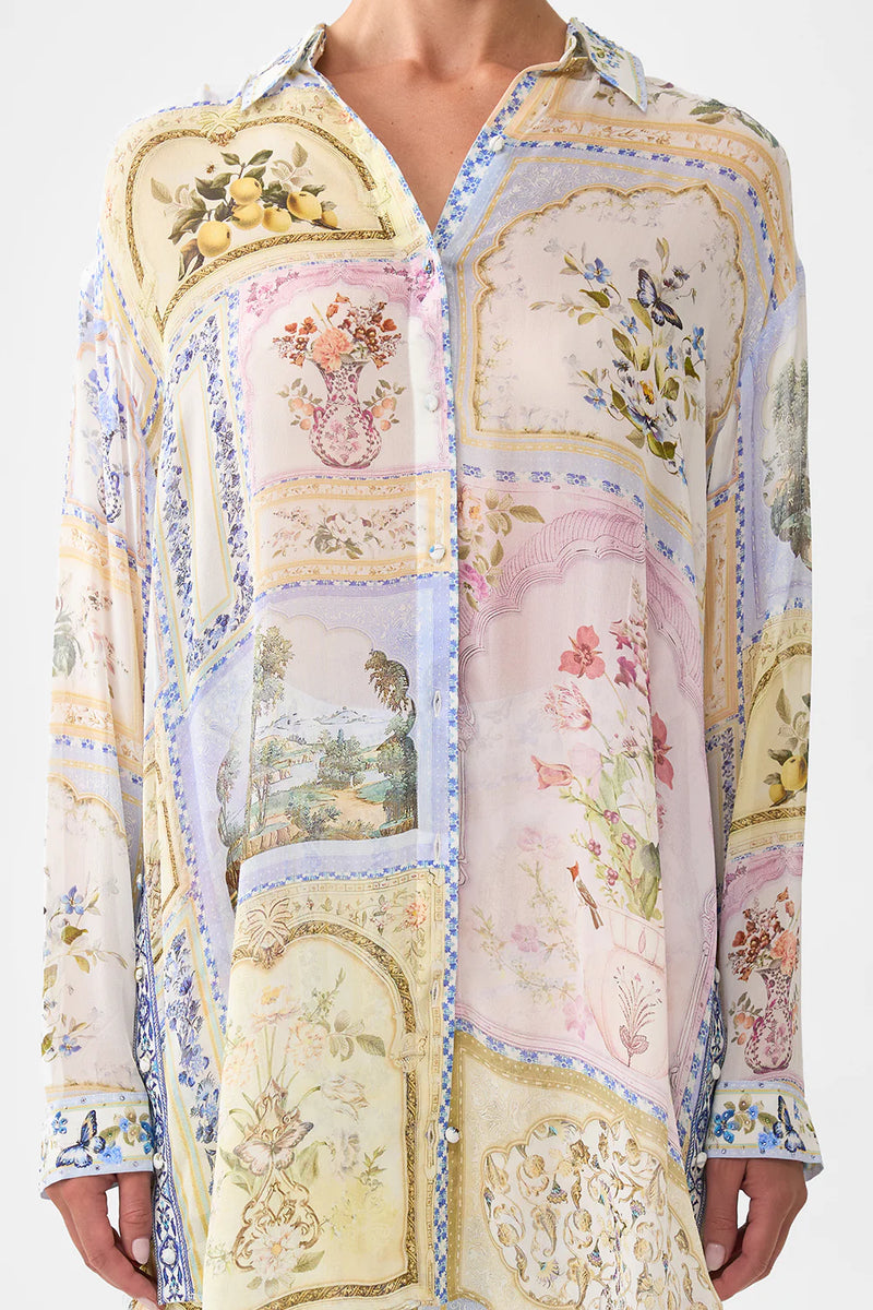 Camilla Botanical Ballads Shirt Tunic with Side Buttons