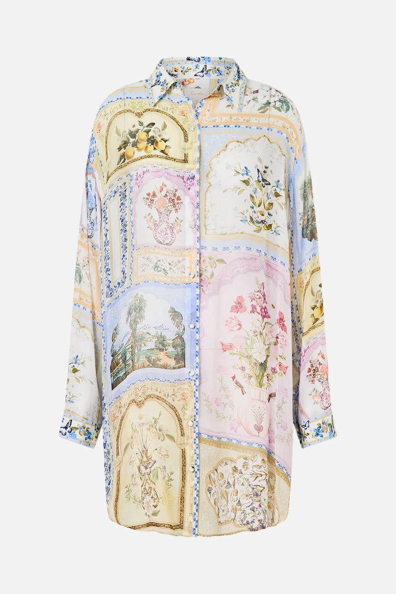 Camilla Botanical Ballads Shirt Tunic with Side Buttons