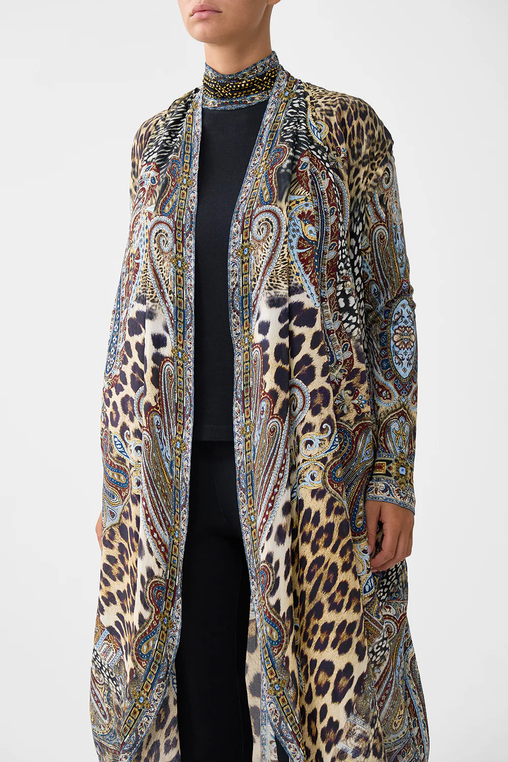 Camilla Istanbul Animalia Long Casual Jacket with Pockets