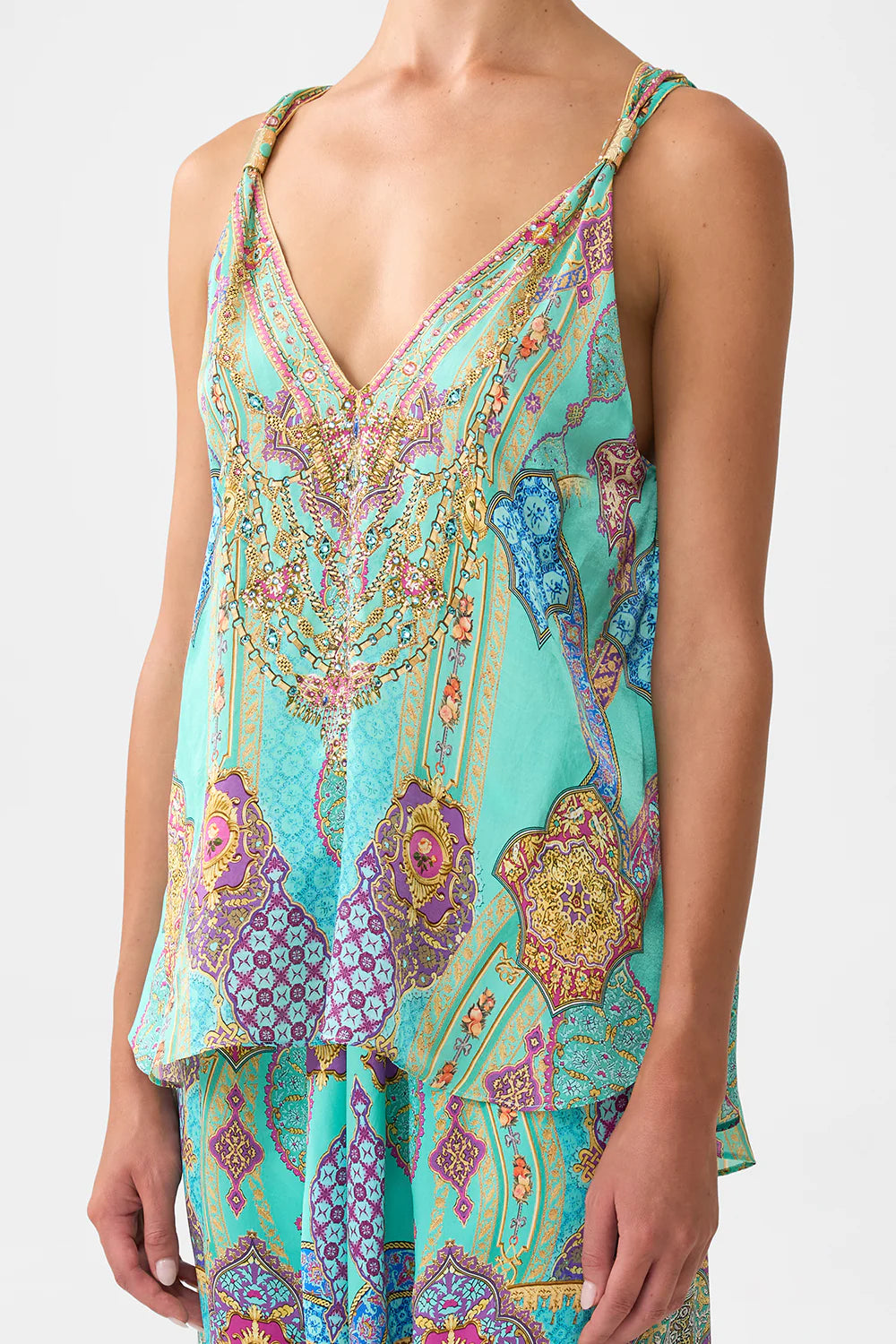 Camilla The Concubines Corridor Tank Top with Strap Bead Detail