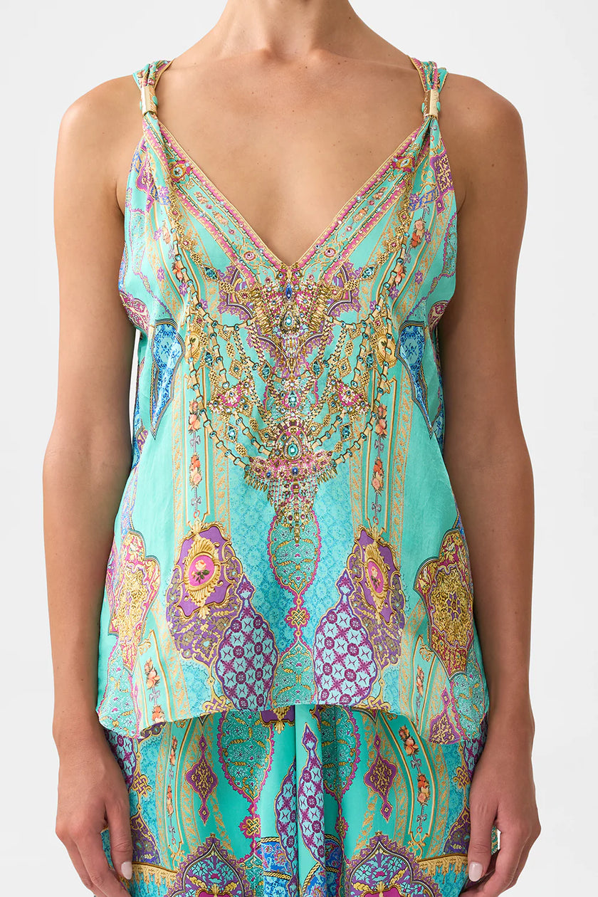 Camilla The Concubines Corridor Tank Top with Strap Bead Detail