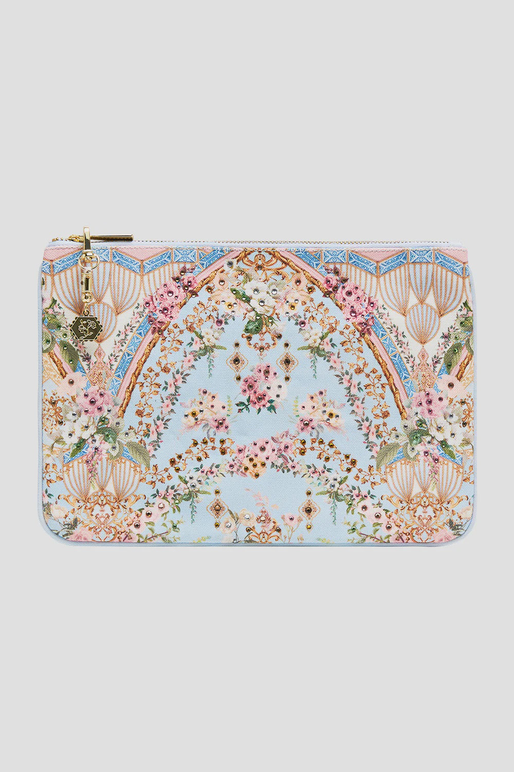 Camilla Tiled in Time Small Canvas Clutch