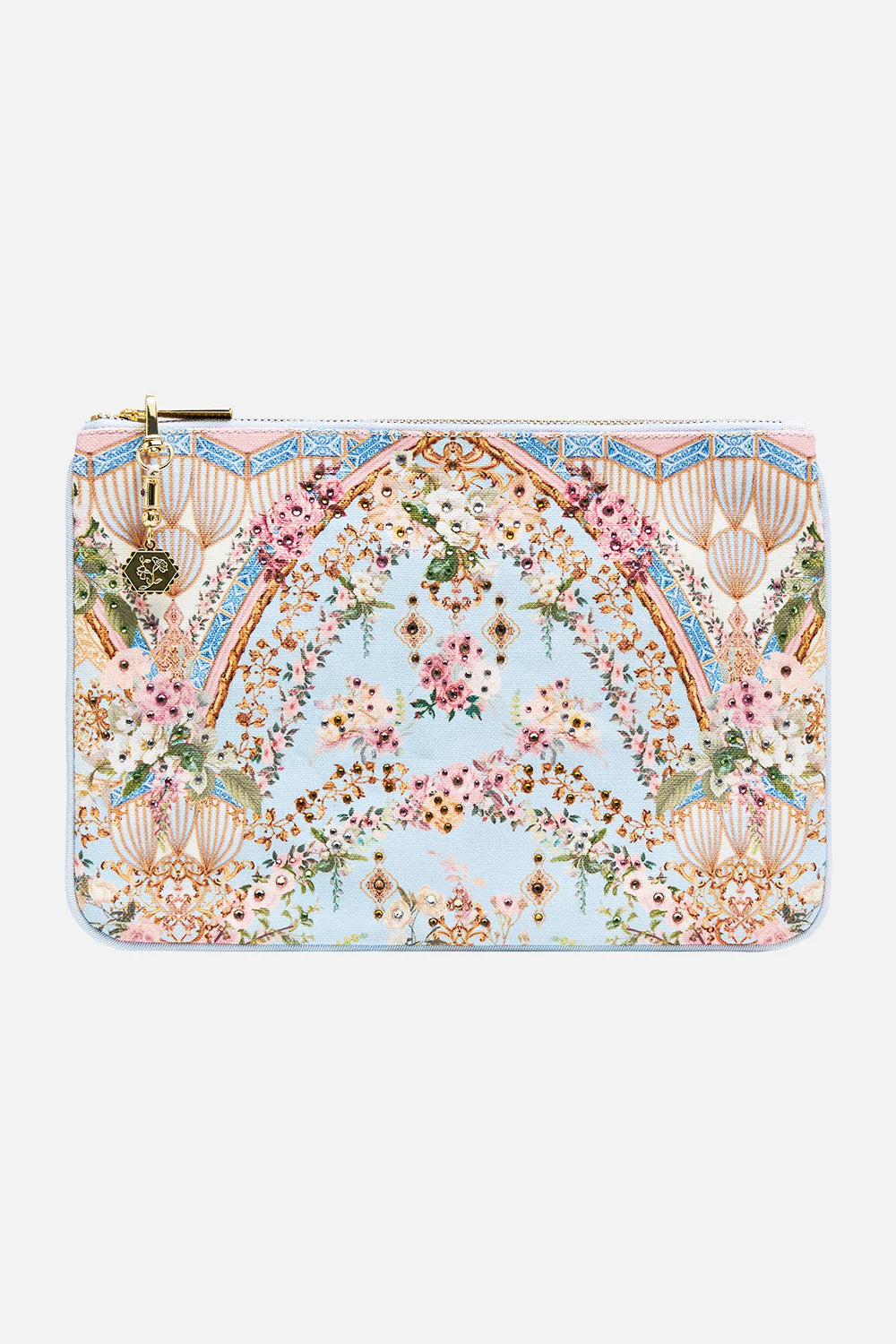 Camilla Tiled in Time Small Canvas Clutch
