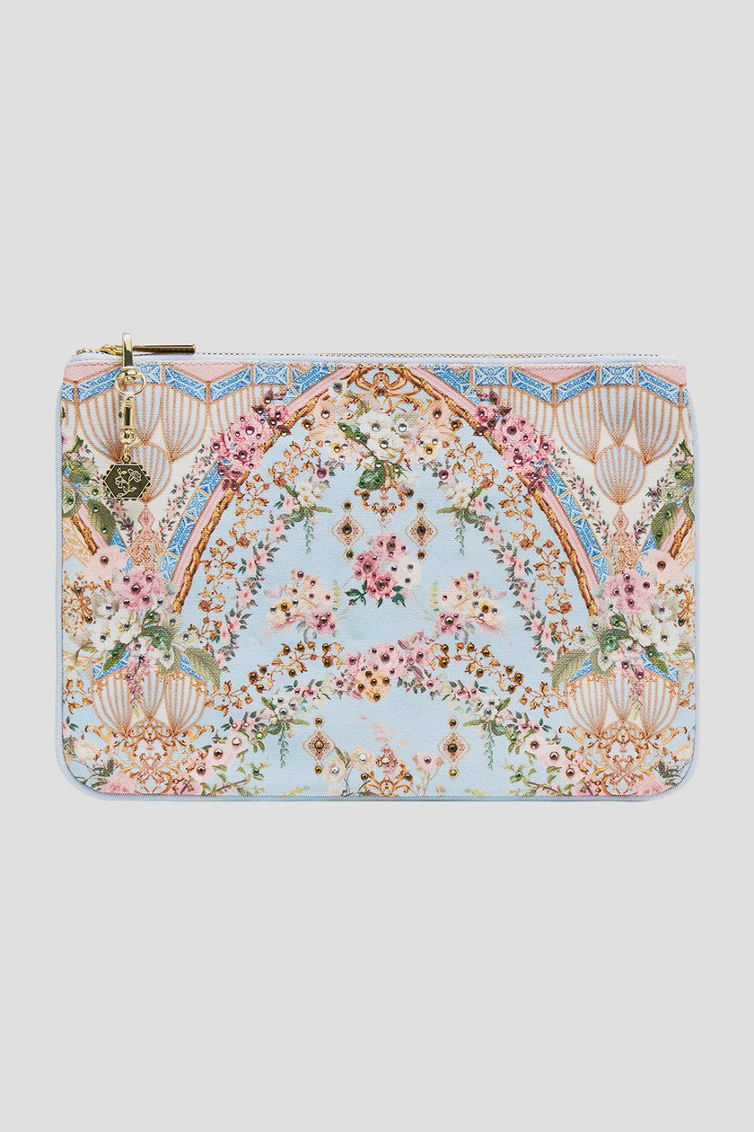 Camilla Tiled in Time Small Canvas Clutch