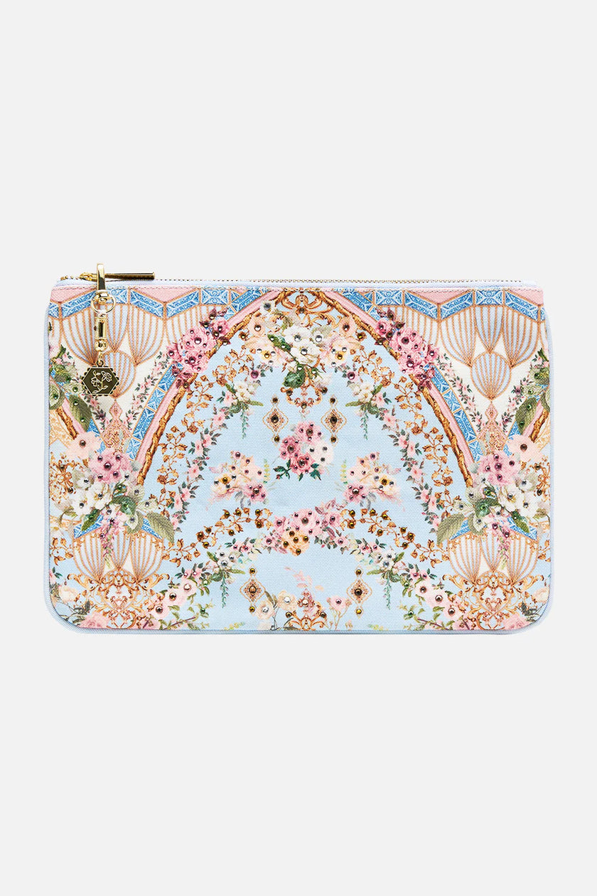 Camilla Tiled in Time Small Canvas Clutch