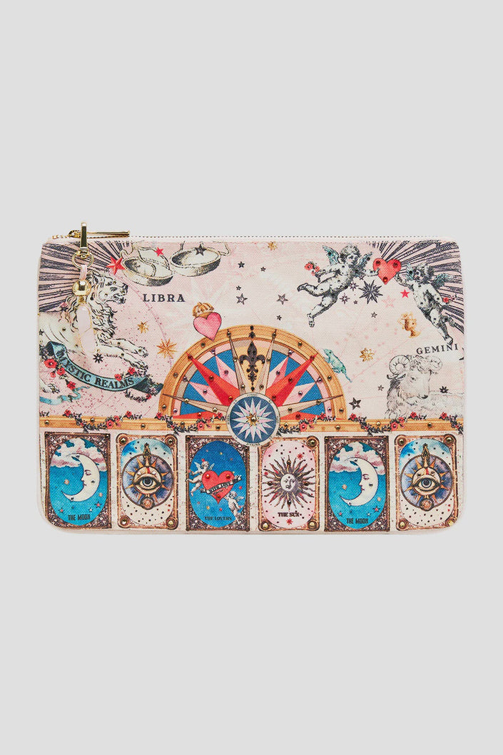 Camilla House of Horoscopes Small Canvas Clutch