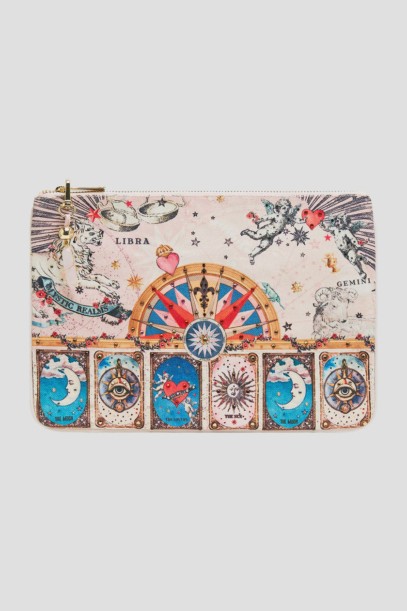 Camilla House of Horoscopes Small Canvas Clutch