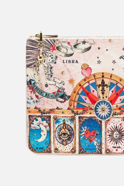 Camilla House of Horoscopes Small Canvas Clutch