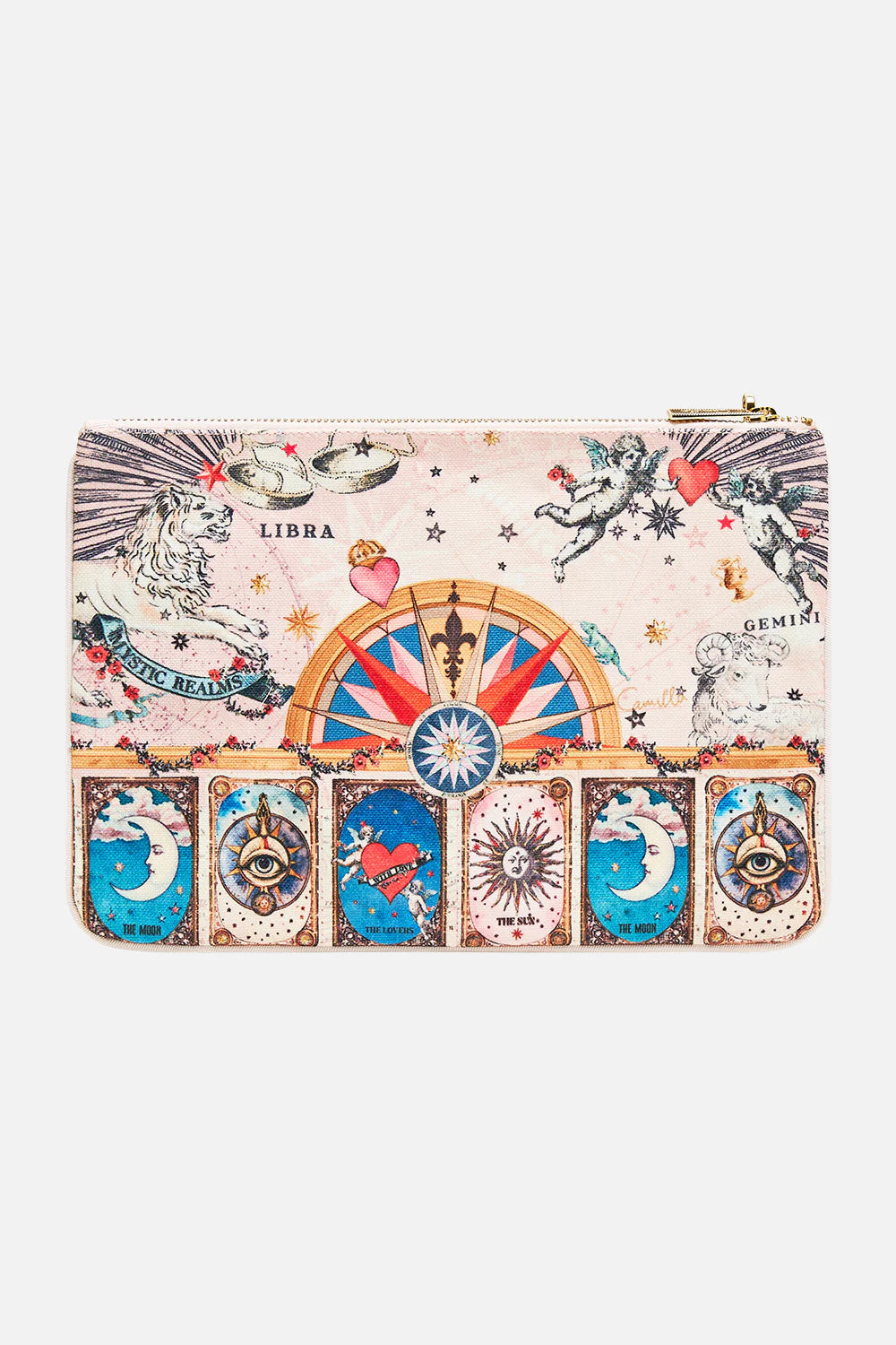 Camilla House of Horoscopes Small Canvas Clutch