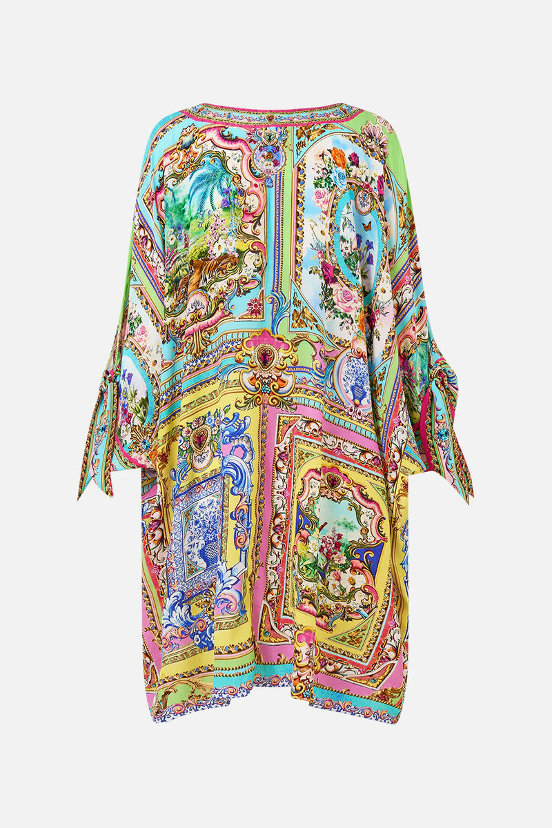 Camilla Spirit of Santa Maria Tie Sleeve Short V Neck Kaftan
